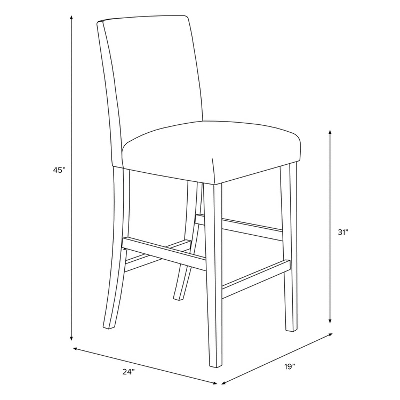 30" Velvet Parsons Barstool Wood - Threshold™ 6 30" Velvet Parsons Barstool Wood - Threshold™ - Image 6