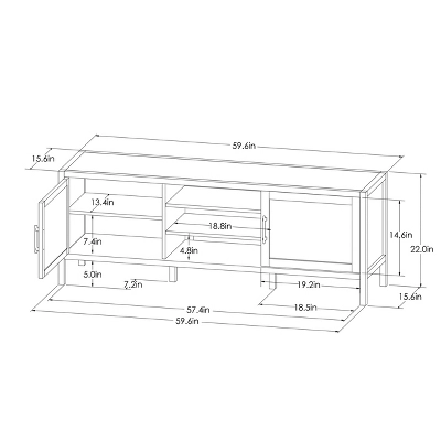 Warwick TV Stand For TVs Up To 69" With Storage - Threshold™ 5 Warwick TV Stand For TVs Up To 69" With Storage - Threshold™ - Image 5