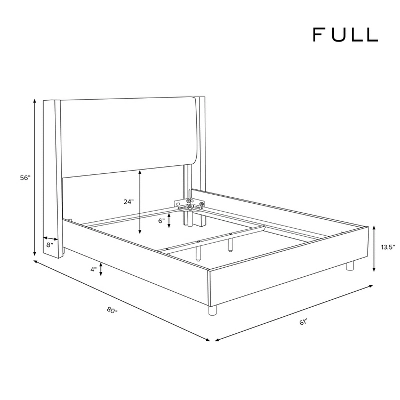 Nail Button Tufted Wingback Velvet Bed - Skyline Furniture 6 Nail Button Tufted Wingback Velvet Bed - Skyline Furniture - Image 6