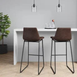 Bowden Faux Leather Barstool - Threshold™