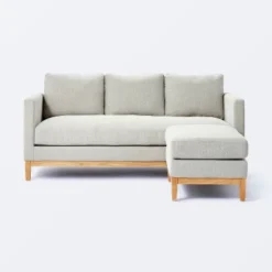 Woodland Hills Wood Base Sofa Light Gray - Threshold™ Designed With Studio McGee -Furniture Sales Store GUEST ccca059c 0892 4548 9413 b055d1449dad