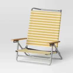 5 Position Beach Chair With Aluminum Frame & Wood Arms - Threshold™ -Furniture Sales Store GUEST cdd41c2e 63f3 4f46 8f01 e5634e896ecf