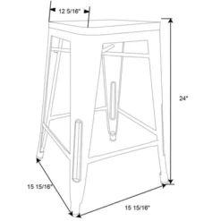 Set Of 2 Hampden Industrial 24" Counter Height Barstool Natural Metal - Threshold™ -Furniture Sales Store GUEST ce048798 02a7 4c5f 85a3 f37215469cab