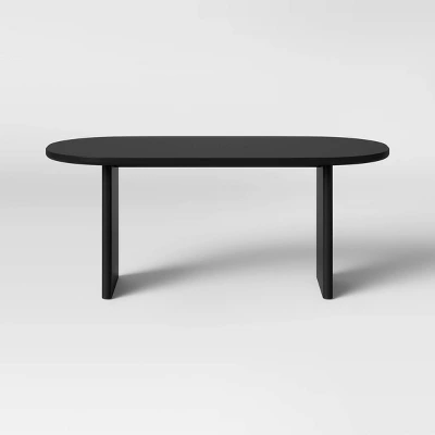 Catlett Oval Modern Wood Dining Table Black - Threshold™ 2 Catlett Oval Modern Wood Dining Table Black - Threshold™ - Image 2