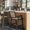 Wood Framed Woven Panel Counter Height Barstool - Threshold™