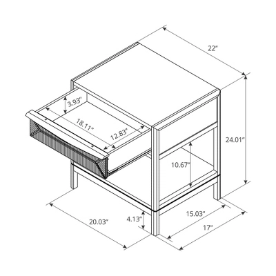 Withania Accent Table - Threshold™: Wood Composite, Decorative Storage Cabinet With Drawer 6 Withania Accent Table - Threshold™: Wood Composite, Decorative Storage Cabinet With Drawer - Image 6