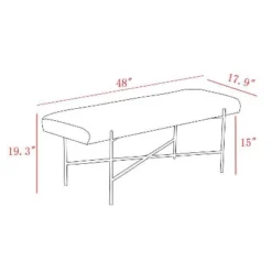 Clarkston Metal Base Upholstered Bench Cream Boucle - Threshold™ Designed With Studio McGee -Furniture Sales Store GUEST dbbcf92e 8f81 4278 958b 913b6f960a25