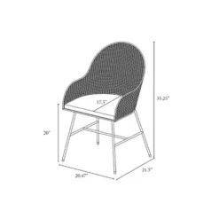 Landis Woven Backed Dining Chair With Cushion Natural - Threshold™ -Furniture Sales Store GUEST df94fefc 27db 465a bf7c cdcc6a70828f