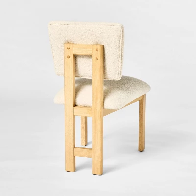 2pk Modern Upholstered Wood Dining Chair Cream - Threshold™ Designed With Studio McGee: Lacquered Rubberwood, Polyester Upholstery 3 2pk Modern Upholstered Wood Dining Chair Cream - Threshold™ Designed With Studio McGee: Lacquered Rubberwood, Polyester Upholstery - Image 3