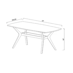72" Emmond Mid-Century Modern Dining Table White/Brown - Threshold™ -Furniture Sales Store GUEST e05b55be de65 49d9 89fd a74263628b9a