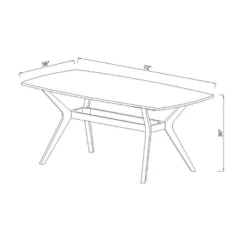 72" Emmond Mid-Century Modern Dining Table White/Brown - Threshold™ -Furniture Sales Store GUEST e1424134 0b89 41ec b44c 758c24e09edc