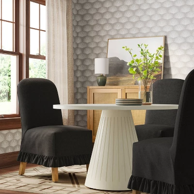 Replacement Ruffled Slipcover Only For Rounded Back Dining Chair - Threshold™ 7 Replacement Ruffled Slipcover Only For Rounded Back Dining Chair - Threshold™ - Image 7