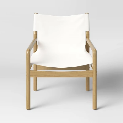 Northlake Dowel Frame Sling Accent Chair Canvas Cream - Threshold™ 2 Northlake Dowel Frame Sling Accent Chair Canvas Cream - Threshold™ - Image 2