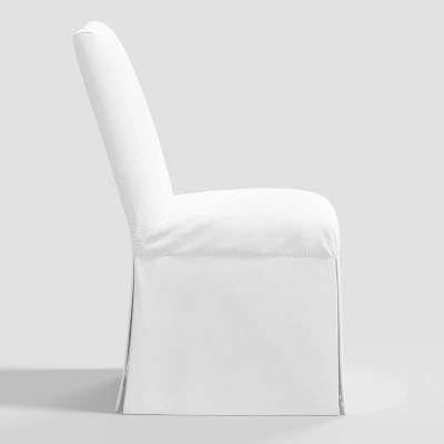 Samy Skirted Slipcover Dining Chair Twill White - Threshold™ 2 Samy Skirted Slipcover Dining Chair Twill White - Threshold™ - Image 2