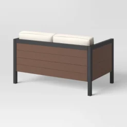 Bryant 2pc Faux Wood Patio Loveseat & Coffee Table - Gray/Natural - Threshold™ 12 Bryant 2pc Faux Wood Patio Loveseat & Coffee Table - Gray/Natural - Threshold™ -Furniture Sales Store GUEST e7ed45fd b978 4207 ae3a e5295e23db39