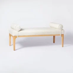 Randolph Bench With Bolster Pillows Linen - Threshold™ Designed With Studio McGee -Furniture Sales Store GUEST ebdd4b7b 6e57 423c 908a 14e05a7f5b15