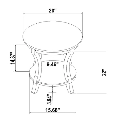 Shelburne Round Wood Accent Table Natural - Threshold™ 3 Shelburne Round Wood Accent Table Natural - Threshold™ - Image 3