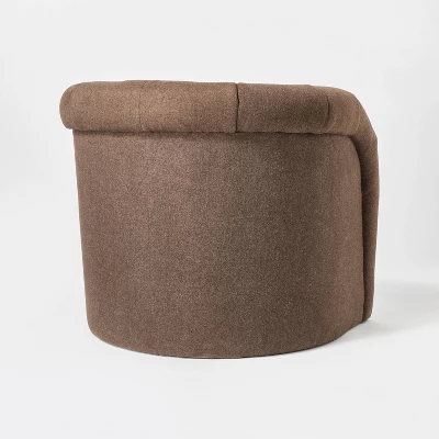 Channeled Curved Back Accent Chair Velvet - Threshold™ Designed With Studio McGee 3 Channeled Curved Back Accent Chair Velvet - Threshold™ Designed With Studio McGee - Image 3