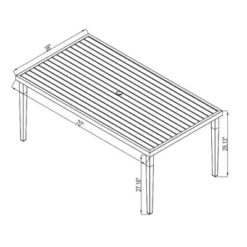Fairmont Rectangle Steel Patio Dining Table, Outdoor Furniture - Black - Threshold™ 15 Fairmont Rectangle Steel Patio Dining Table, Outdoor Furniture - Black - Threshold™ -Furniture Sales Store GUEST efc5895e 1526 4628 a056 bed43df62610