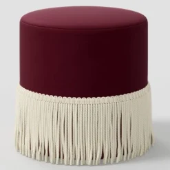 Fringe Drum Ottoman In Velvet - Threshold™ -Furniture Sales Store GUEST f41a4356 c83c 4d37 bc69 be6a50d52559