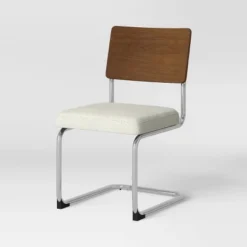 2pk Cecilton Chrome Cantilever Dining Chairs Cream Boucle - Threshold™ -Furniture Sales Store GUEST f467ac82 933d 40fb b02c 63edbb24066f