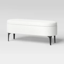 Storage Bench With Metal Legs Cream Boucle - Threshold™ -Furniture Sales Store GUEST f60825b3 cc23 41ad b1f0 5a4ffb83d6b7