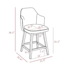 Kinston Swivel Curved Back Upholstered Counter Height Barstool - Threshold™ -Furniture Sales Store GUEST f6337fc0 e348 447d 9f0e eeca9263a691