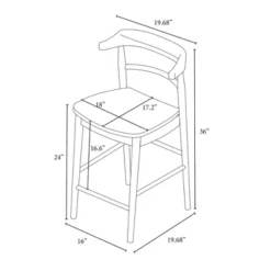 Kaysville Curved Back Wood Counter Height Barstool - Threshold™ Designed With Studio McGee -Furniture Sales Store GUEST fd10f3f7 c840 492c 99c3 22fe1ea36f2d
