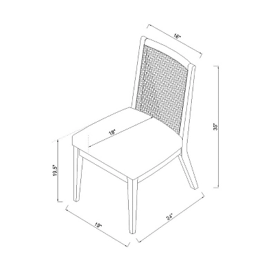 Corella Cane And Wood Dining Chair Natural - Threshold™ 4 Corella Cane And Wood Dining Chair Natural - Threshold™ - Image 4