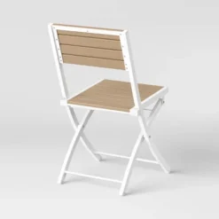 Bryant 4pk Faux Wood Folding Patio Bistro Chairs - White/Light Wood - Threshold™ -Furniture Sales Store GUEST ff0c02ae c0b7 4249 800c e541509c2011